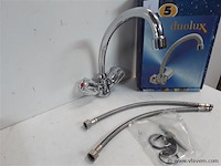 1 x keukenkraan chrome met draaiknoppen cornat - afbeelding 2 van  2