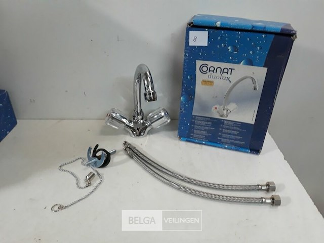 1 x keukenkraan chrome met draaiknoppen cornat - afbeelding 1 van  3