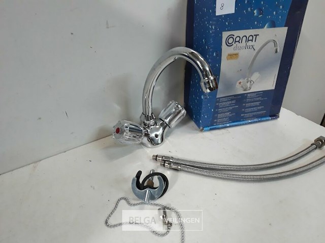 1 x keukenkraan chrome met draaiknoppen cornat - afbeelding 3 van  3