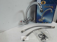 1 x keukenkraan chrome met draaiknoppen cornat - afbeelding 3 van  3