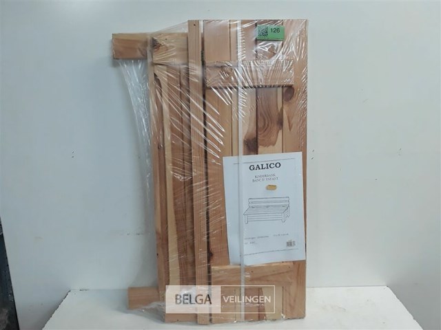 1 x kinderbank hout 50x80x30 cm - afbeelding 2 van  3
