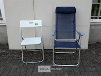 1 x klapstoel + 1 x relaxstoel b-kwaliteit - afbeelding 1 van  3