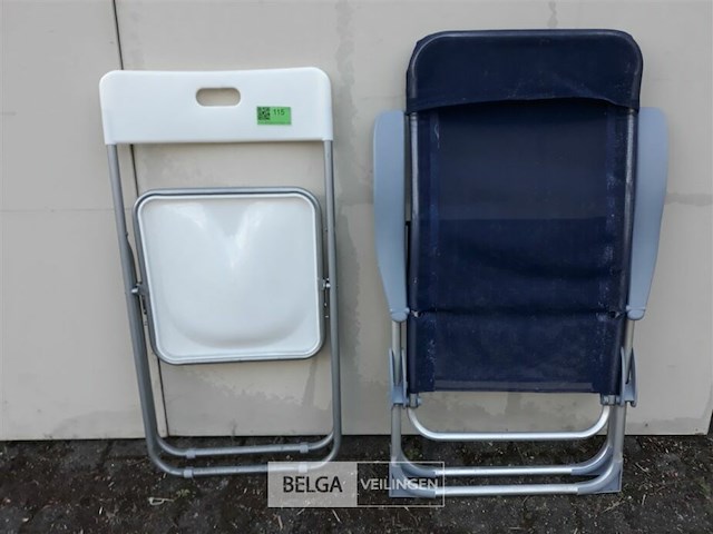 1 x klapstoel + 1 x relaxstoel b-kwaliteit - afbeelding 3 van  3
