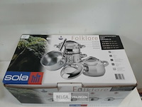 1 x kookpotten in set 4-delig ook geschikt voor inductie - afbeelding 1 van  3