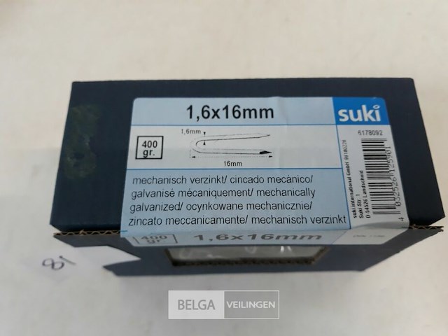 1 x krammen verzinkt 400gram 1,6x16mm - afbeelding 3 van  3