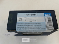 1 x krammen verzinkt 400gram 1,6x16mm - afbeelding 3 van  3
