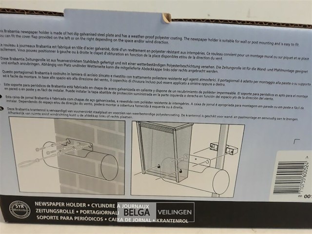 1 x krantenrol brabantia grey - afbeelding 3 van  3