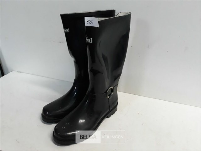 1 x laarzen rubber maat 40 zwart - afbeelding 2 van  3