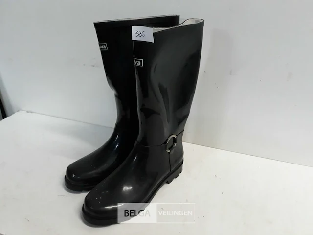 1 x laarzen rubber maat 40 zwart - afbeelding 2 van  3