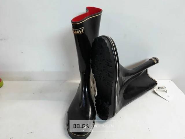 1 x laarzen rubber maat 42 zwart - afbeelding 3 van  3
