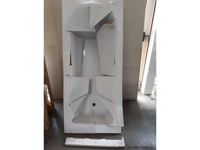 1 x ligbad 75x170 cm polyester/acryl wit - afbeelding 1 van  2