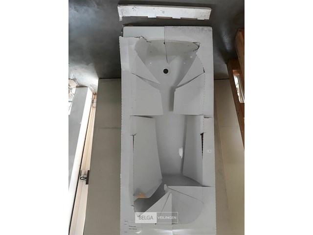 1 x ligbad 75x170 cm polyester/acryl wit - afbeelding 2 van  3