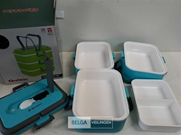 1 x lunchbox set 3-750ml blauw - afbeelding 3 van  3