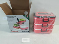 1 x lunchbox set 3-750ml roze - afbeelding 2 van  3
