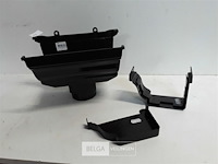 1 x middenspruitstuk + koppelstuk + stop l 160mm bruin pvc regenafvoer - afbeelding 1 van  3