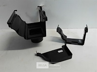 1 x middenspruitstuk + koppelstuk + stop l 160mm bruin pvc regenafvoer - afbeelding 3 van  3