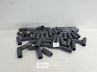 1 x mof voor buis 20mm grijs 45 stuks - afbeelding 2 van  3