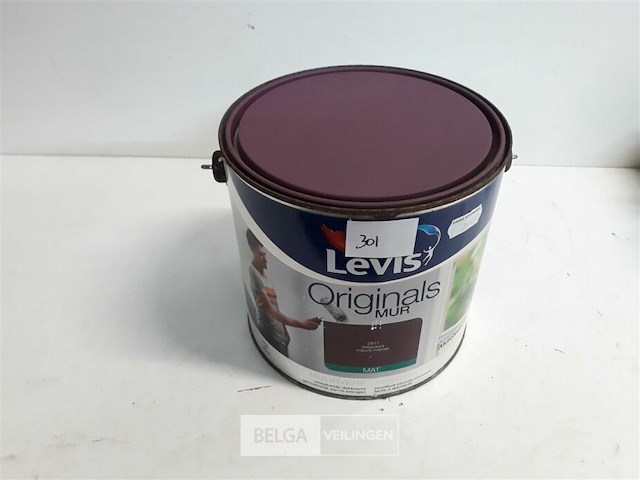 1 x muur en plafond verf mat dieppaars levis 2,5l - afbeelding 2 van  3