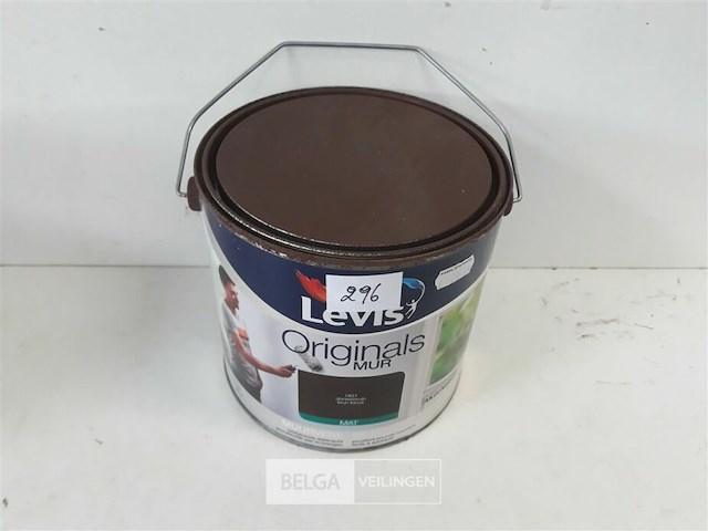1 x muur en plafond verf mat donker bruin levis 2,5l - afbeelding 1 van  3