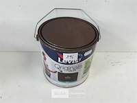 1 x muur en plafond verf mat donker bruin levis 2,5l - afbeelding 1 van  3