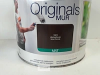 1 x muur en plafond verf mat donker bruin levis 2,5l - afbeelding 3 van  3