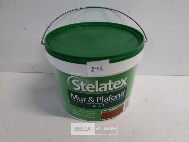 1 x muur en plafond verf stelatex 2,5l - afbeelding 1 van  3