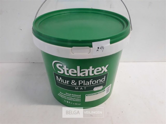 1 x muur en plafond verf stelatex 5l - afbeelding 1 van  3