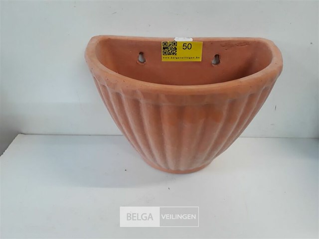 1 x muurbloembak terracotta 32x20x21 cm - afbeelding 1 van  3