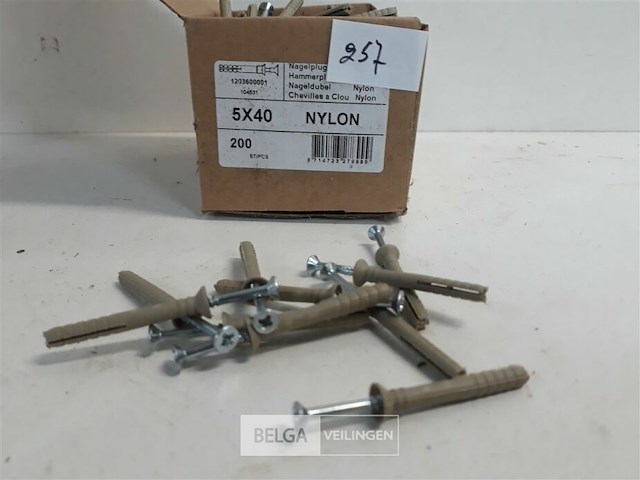 1 x nagelplug 5x40 mm 200 stuks - afbeelding 3 van  3