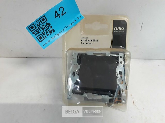 1 x niko inbouw afsluitplaat blind antraciet - afbeelding 2 van  3