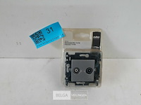 1 x niko inbouw stopcontact tv+fm sterling - afbeelding 2 van  3