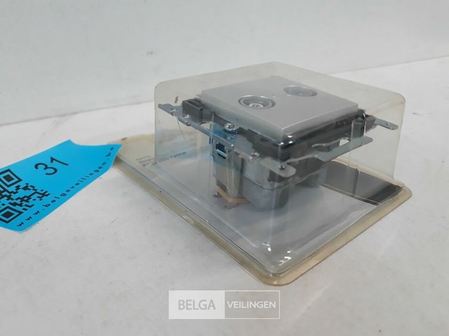 1 x niko inbouw stopcontact tv+fm sterling - afbeelding 3 van  3