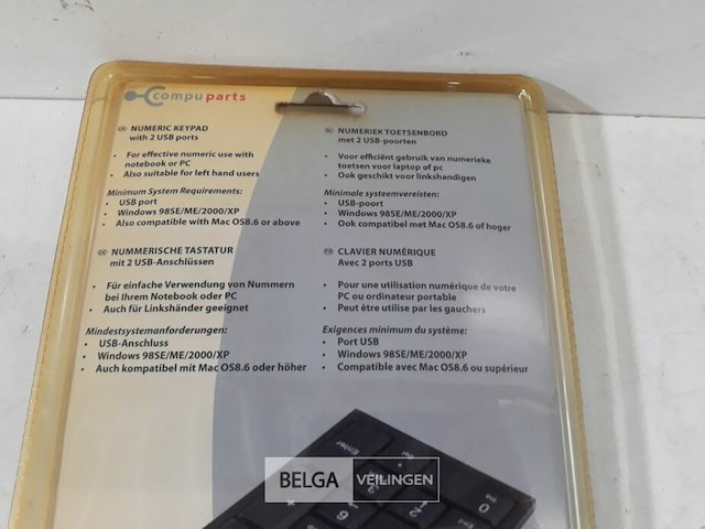 1 x numeriek toetsenbord met 2 usb poorten - afbeelding 3 van  3