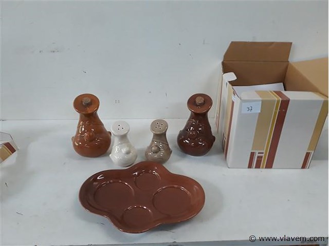 1 x olie/azijn/zout/peper set - afbeelding 1 van  2