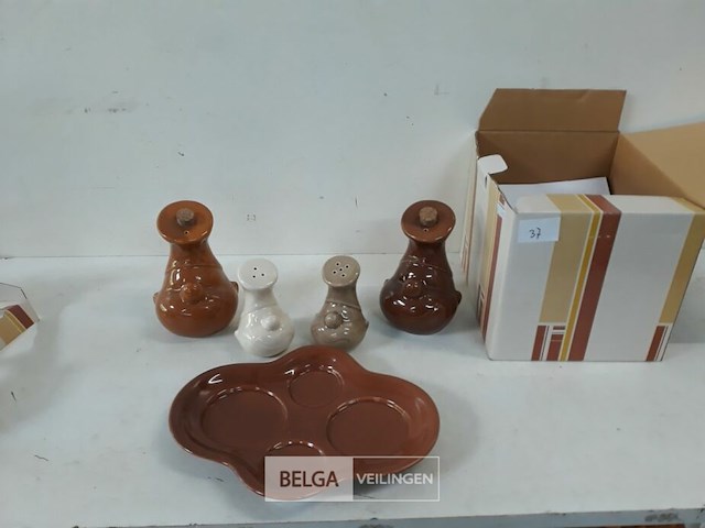 1 x olie/azijn/zout/peper set - afbeelding 2 van  3