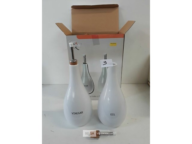 1 x olijf en azijn-set 25 cm porselein - afbeelding 2 van  3