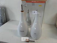 1 x olijf en azijnset 25 cm porselein - afbeelding 3 van  3