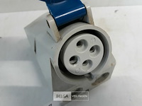 1 x opbouw stopcontact cee blauw 16a 4p - afbeelding 3 van  3