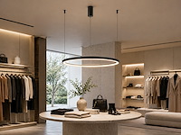 1 x orien design hanglamp sandy black 80cm 40w led cct 3 kleur & 3 stappen dimmen - afbeelding 2 van  10