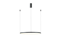 1 x orien design hanglamp sandy black 80cm 40w led cct 3 kleur & 3 stappen dimmen - afbeelding 4 van  10