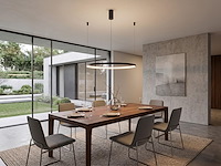 1 x orien design hanglamp sandy black 80cm 40w led cct 3 kleur & 3 stappen dimmen - afbeelding 4 van  9