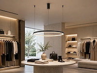 1 x orien design hanglamp sandy black 80cm 40w led cct 3 kleur & 3 stappen dimmen - afbeelding 9 van  9