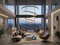 1 x orien design hanglamp zand zwart 20cm&40cm&60cm&80cm&100cm 5 ring 160w led cct 3 kleur