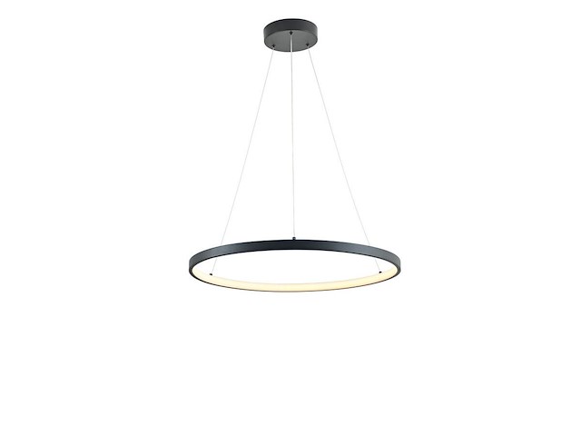 1 x orien design hanglamp zand zwart 60cm 28w led cct 3 kleur & 3 stappen dimmen - afbeelding 2 van  9