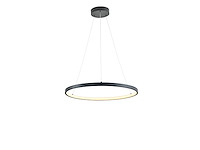 1 x orien design hanglamp zand zwart 60cm 28w led cct 3 kleur & 3 stappen dimmen - afbeelding 3 van  9