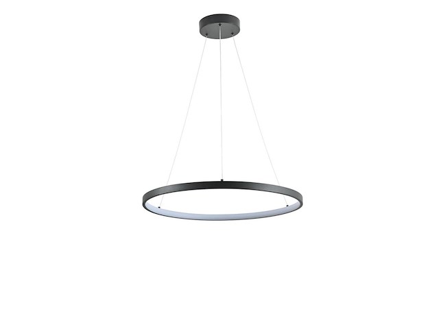 1 x orien design hanglamp zand zwart 60cm 28w led cct 3 kleur & 3 stappen dimmen - afbeelding 1 van  2