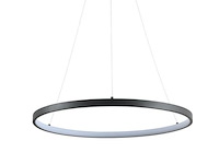 1 x orien design hanglamp zand zwart 60cm 28w led cct 3 kleur & 3 stappen dimmen