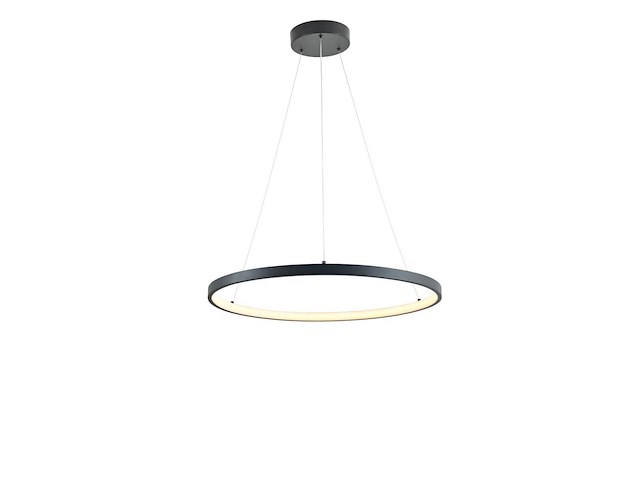 1 x orien design hanglamp zand zwart 60cm 28w led cct 3 kleur & 3 stappen dimmen - afbeelding 2 van  2