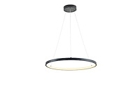 1 x orien design hanglamp zand zwart 60cm 28w led cct 3 kleur & 3 stappen dimmen - afbeelding 2 van  9