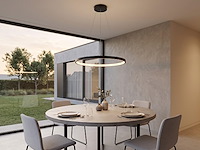 1 x orien design hanglamp zand zwart 60cm 28w led cct 3 kleur & 3 stappen dimmen - afbeelding 7 van  9